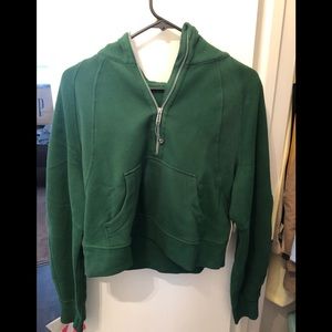 NWT Lululemon Scuba Oversized Half Zip Zip Hoodie in Everglade Green